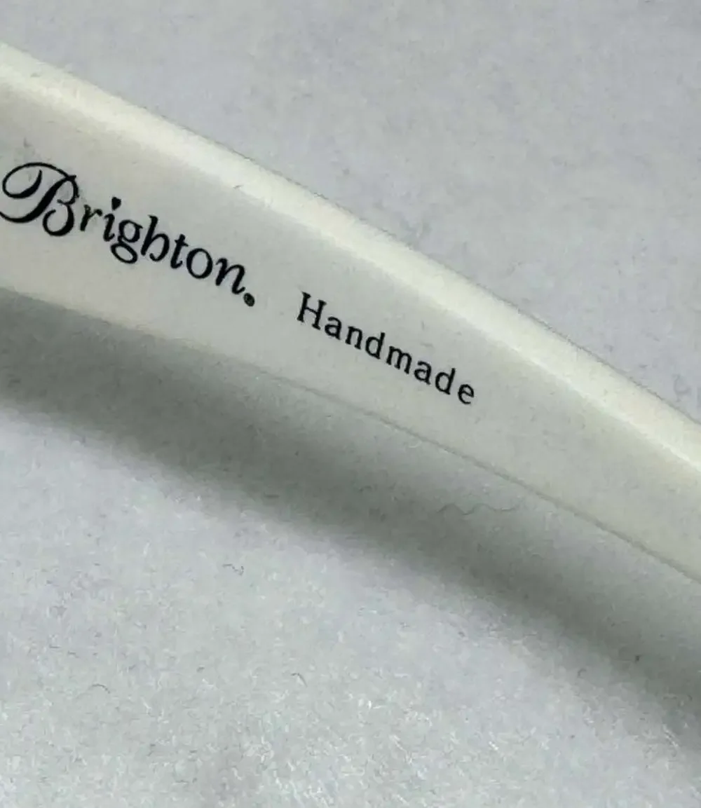 Brighton Women's White Oval Sunglasses  Silver Tone Decorative Scroll Temples